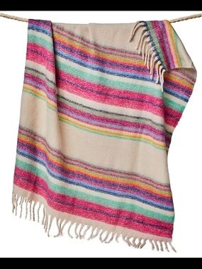 Free People Skye Stripe Throw Blanket Aztec